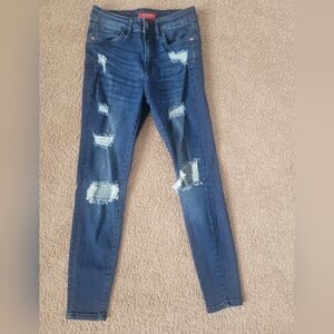 Guess Dark Blue Distressed Skinny Jeans